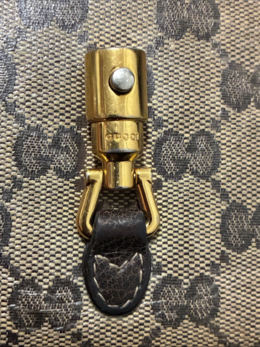 Gucci Monogram Crystal GG Compact Fold wallet beige with box Authentic - Picture 17 of 17